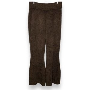 Urban Outfitters Out From Under Size Large Fuzzy Flare Lounge Pants Brown Plush